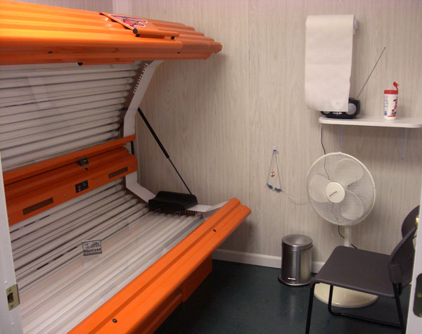 Orange Wide Body Tanning Bed