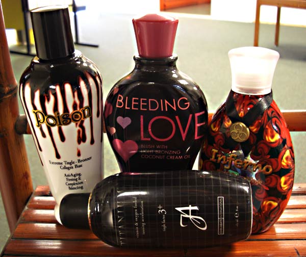 Tanning lotions with tingle