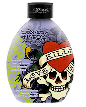 Love Kills Slowly tanning lotion by Ed Hardy