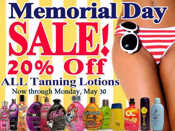 Save 20% - All tanning lotions on sale at TanForLess.com