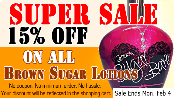 15% OFF Brown Sugar Tanning Lotion