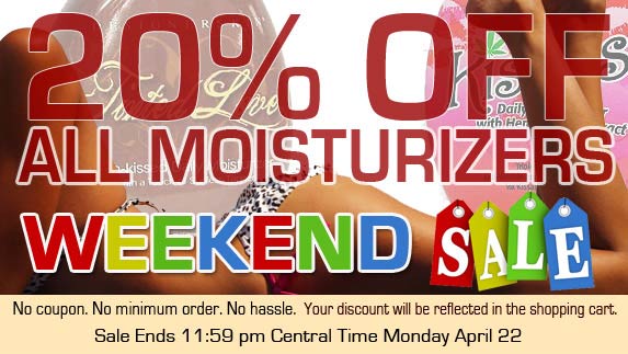 Moisturizer sale at TanForLess.com