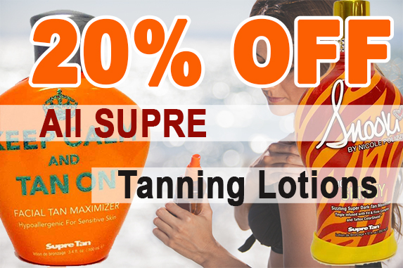 20% OFF Supre Tanning Lotions