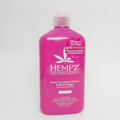 Hempz Sweet Strawberry Creme & Brown Sugar Herbal Body Moisturizer 17 oz.