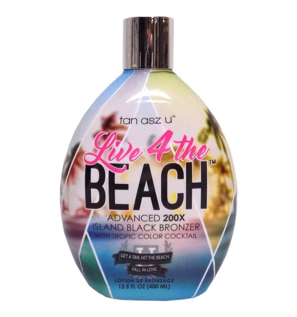Tan Asz U LIVE 4 THE BEACH Advanced 200X Bronzer - 13.5 oz.